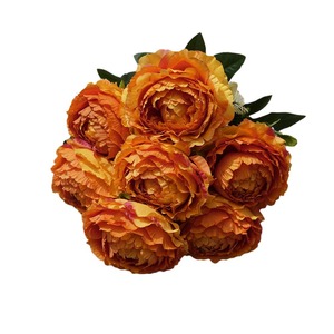 Follaje Naranja Artificial Yixuan, Flores Artificiales para Decoración de Bodas, Accesorios para Exteriores, Decoración del Hogar, Material de Seda Moldeado por Inyección - Product Image 5