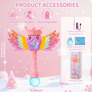 Nhà Máy Có Thể Sạc Lại Bong Bóng Cây Đũa Phép Cho Trẻ Em Công Chúa Bong Bóng Máy Thổi Nhà Sản Xuất Ngoài Trời Hoặc Trong Nhà Đồ Chơi Đảng Quà Tặng Sinh Nhật - Product Image 2