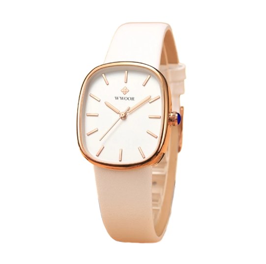 For 8881 Oval Cartoon Women's Quartz Leather Watch Luxury Brand Waterproof Business Elegant Fashion Wristwatch