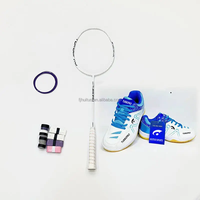 Raquette de badminton de qualité professionnelle carbone de haute qualité avec des options de dureté PU à pleine adhérence 22-24L BS contrôle de balle de tension