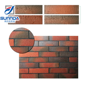 Hot Sales Vintage Außen klinker Wandfliesen Matte raue Oberfläche Steinmauer Split Backstein Ton Pflaster Gebäude Schule Villa Dekor - Product Image 3