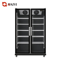 Réfrigérateur vertical commercial à porte vitrée pour boissons, bières et vins, avec refroidissement par air, sans givre, pour supermarché