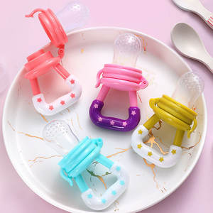 BPA içermeyen silikon yürümeye başlayan diş kaşıyıcı emzik özelleştirilebilir Logo bebek meme diğer çocuk yiyecekleri meyve besleyici yapılan kauçuk lateks - Product Image 3