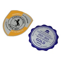 Plaque de marque en métal estampé avec logo en alliage de zinc pour vêtements et accessoires, avec vis de fixation, profondeur de relief personnalisée, production répétée