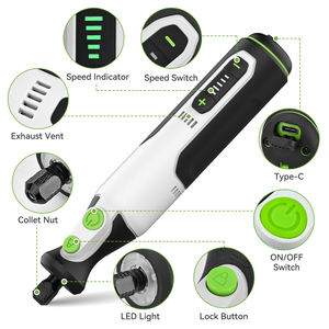 طقم مطحنة يدوية الصنع قابلة لإعادة الشحن 50 ، مثقاب كهربائي صغير للصنفرة والخشب والزجاج والتلميع - Product Image 5