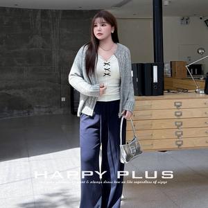 Top de punto para mujer Happy Plus N9037 con cuello en V, lazo, color sólido negro y blanco, ajustado, manga larga, con etiqueta y marcas - Product Image 5