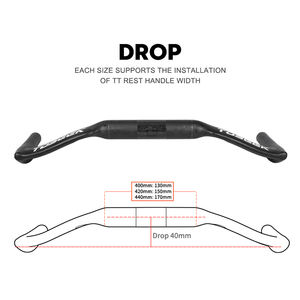 TOSEEK-<span class=keywords><strong>Guidon</strong></span> de vélo de route TT20 en fibre de <span class=keywords><strong>carbone</strong></span>, accessoire VTT - Product Image 5