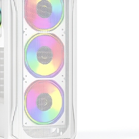 Boîtier d'ordinateur de style Bauhaus en alliage d'aluminium Gaming ATX Blanc TDI1105W
