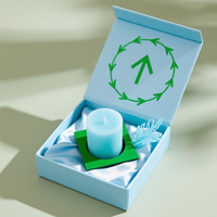 Boîte cadeau pour bougie d'aromathérapie avec carton recyclable, design personnalisable, revêtement UV, fermeture magnétique, doublure en éponge