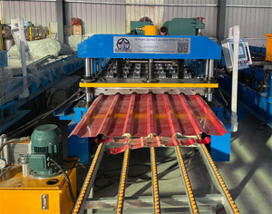 Máquina de fabricación de tejas metálicas de <span class=keywords><strong>pizarra</strong></span> de una sola capa Máquina formadora de rollos de hoja de techo Ibr corrugado trapezoidal Precios de fábrica - Product Image 5
