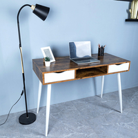Dongrong Bureau d'ordinateur convertible moderne Table d'étude en bois avec rangement pour meubles de bureau modulaires multi-jeux à usage domestique