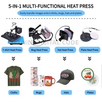 Presse à Chaud 8-en-1 12"x15" Combo Pivotante pour T-shirts, Chapeaux, Casquettes, Mugs et Assiettes – Transfert par Sublimation