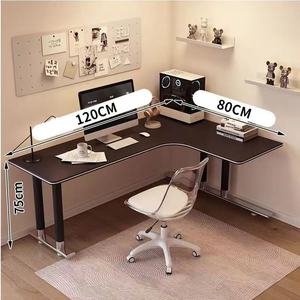 Bureau d'<span class=keywords><strong>ordinateur</strong></span> en bois blanc de luxe en forme de L avec un design moderne <span class=keywords><strong>pour</strong></span> le bureau à domicile <span class=keywords><strong>et</strong></span> une optimisation idéale <span class=keywords><strong>pour</strong></span> l'utilisation d'imprimantes - Product Image 5