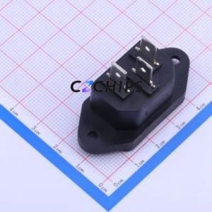 S-03-11-2 AC Power Connector Through hole Component (THT) Connector IEC 320-C14 1 3 Panel Mount - Product Image 2