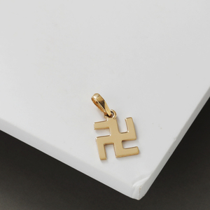 14K decorazione indù dio simbolo buddista svastica ciondolo spirituale buona fortuna collana regalo per gli uomini delle donne - Product Image 1