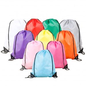 Custom Print Fashion Unisex Waterproof Drawstring Bag for Gym Sport Polyester Shoulder Bag for Gifts - Product Image 2