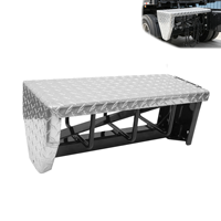 Support de chaînes de pneus de 24 pouces à fixation sur cadre, avec couvercle en aluminium strié verrouillable, pour semi-remorque