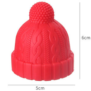 Tappo per Bottiglia di Vino in <span class=keywords><strong>Silicone</strong></span> a Forma di Cappello Natalizio Personalizzato - Product Image 6