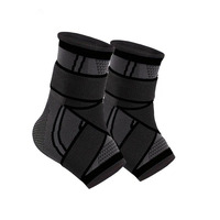 Sangles de cheville de compression élastiques réglables en nylon respirant pour le sport