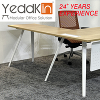Bureau de direction en métal E1 pour hôpital, mobilier de bureau, table commerciale durable