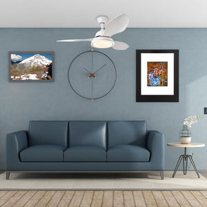 Ventilador de techo LED, motor silencioso, 3 velocidades, luz regulable, ideal para climatización y decoración en espacios. - Product Image 2