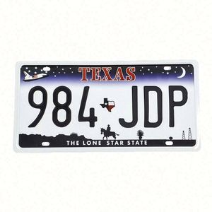 Nouvelle plaque d'immatriculation de voiture de collection en aluminium imprimé, plaqué or, gaufrée, de haute qualité, à prix abordable, modèle USA - Product Image 1