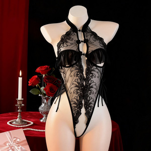 Combinaison sexy pour femme, entrejambe <span class=keywords><strong>ouvert</strong></span>, sans déshabillage, moulante - Product Image 3