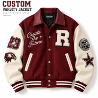 Blouson universitaire vintage personnalisé en feutre avec broderie chenille et sergé, style baseball, pour l'hiver – Fabricant