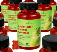 Bonbons gélifiés fonctionnels au vinaigre de cidre de pomme pour adultes, ODM OEM, multivitamines B12, niveaux d'énergie normaux, santé intestinale, 60 gommes