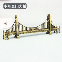 Caliente San Francisco Golden Gate Bridge modelo arquitectónico artesanías de Metal recuerdos turísticos de Estados Unidos logotipo láser plateado decorar
