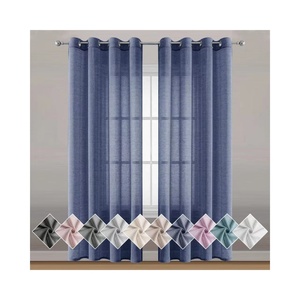 Rideau fini voile transparent rideaux occultants tissu pour chambre salon - Product Image 1
