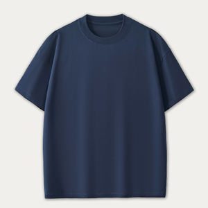 Hot Unique Design Mode Casual 305g 100% Coton O Cou Couleur Unie Surdimensionné T-shirt Unisexe - Product Image 6