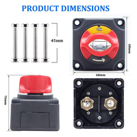 Commutateur de batterie marine 48V pour voiture Auto camion véhicule interrupteur d'isolateur marche/arrêt à 2 broches pour déconnecter la batterie véhicule marin