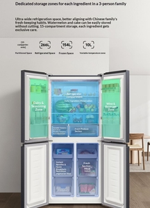 Cross Door Smart <b>Refrigerator</b> 430L 485L 513L 606L Silver Ion Antibacterial Odorous and Frost Free for Home Use Smart Refrigerato - Product Image 5