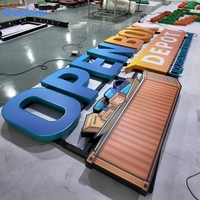 Lettres de signalisation publicitaire électroniques personnalisées en acrylique 3D, éclairées par LED, pour intérieur/extérieur, alimentées par transformateur, pour devanture de magasin