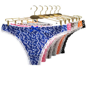 Braguitas <span class=keywords><strong>de</strong></span> Algodón para Mujer, Sexy, con Encaje Floral, Transpirables, Suaves y Cómodas, Ropa Interior para <span class=keywords><strong>Chicas</strong></span>, Paquete <span class=keywords><strong>de</strong></span> Doce, Lencería al por Mayor - Product Image 2