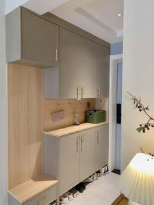 Meuble de rangement à chaussures moderne sur mesure, en bois massif durable, respectueux de l'environnement, pour villas et hôtels - Product Image 5