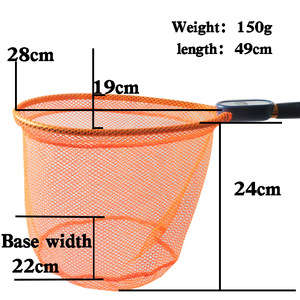 Red de pesca portátil ultraligera de malla estrecha, color naranja, 28x19cm, para pesca en arroyos, barcos y uso marino. - Product Image 2