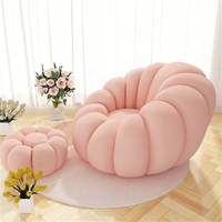 Canapé-lit moderne en mousse compressée, fauteuil citrouille, simple, crème, mousse à haute densité, rebond, salon, chambre à coucher, petit