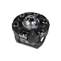 Lampu DJ Moving Head 6-Arm dengan Remote Control 150w RGBW 4in1 LED untuk Panggung DJ, Disko, Pernikahan, KTV, Bar, Klub