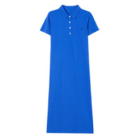 Nouvelle Robe Polo Longue en Coton Été 2026 à Manches Courtes, Broderie, Coupe Évasée, Longueur au-dessus du Genou, Ample et Amincissante, Décontractée pour Femme