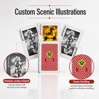 Cartes à Jouer Personnalisées Huatian Souvenir Finition Mate Coins Arrondis Boîte en Papier Écologique Durable Utilisation Familiale
