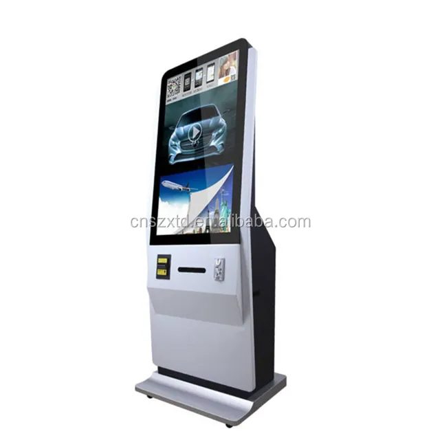 Machine de paiement de factures en libre service ATM Machine d'échange de pièces de monnaie pour les factures Kiosque de paiement automatique Accepteur d'espèces et de pièces