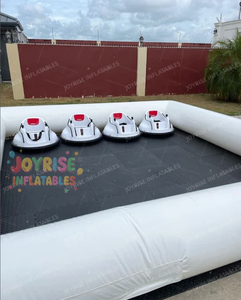 13x13ft PVC inflable parachoques coche Go Kart pista Arena carrera pista valla para niños Go Kart juego de carreras producto castillo inflable - Product Image 3