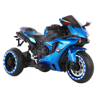 Moto électrique pour enfants personnalisable, tricycle télécommandé avec lumières et musique, en plastique, pour usage intérieur/extérieur