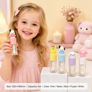 ISMAN 4ml Hunde- und Welpen-Lipgloss-Tube mit großem Pinsel, Pink, Gelb, Blau, Lila, Weiß, Transparent, Kunststoff-Kosmetikverpackung, Großhandel, Leer - Product Image 2