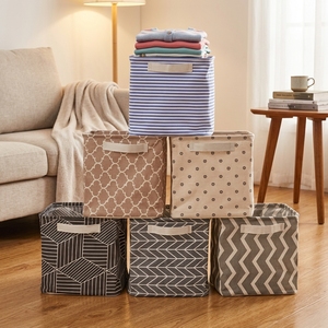 <span class=keywords><strong>Panier</strong></span> à linge pliable en <span class=keywords><strong>tissu</strong></span> haute capacité avec poignée, bac imprimé <span class=keywords><strong>pour</strong></span> le rangement de jouets, vêtements et articles divers dans les tiroirs et armoires de la maison - Product Image 1