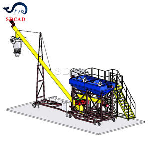 Yeni Toplu Çuval Boşaltma İstasyonu Kırıcı Haznesi Esnek Vidalı Konveyör Siemens PLC Otomatik Kontrol Ayarlanabilir 1-10M3 Kapasite - Product Image 3