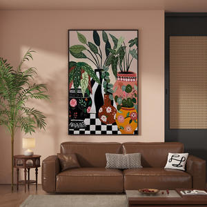 Quadri su Tela con Stampa Astratta in Stile <span class=keywords><strong>Matisse</strong></span>, Dipinti Moderni con Inchiostro Ecologico, Arte Colorata e Carina per Soggiorno - Product Image 1