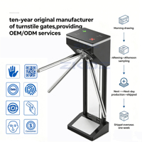 Torniquete Trípode de Acero Inoxidable Premium con Reconocimiento Facial Biométrico y RFID para Entrada de Alta Seguridad